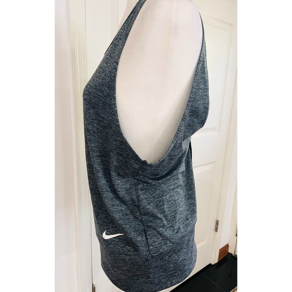 NIKE DRY Women's Open Back Studio Tank Top  M in Gray - Picture 3 of 8